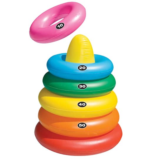 Swimline 4.5ft. Inflatable Giant Ring Toss Target Swimming Pool Game
